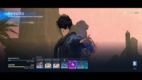 Solo Leveling Arise Gate Round | Poison-toothed Desert Centipede Boss Kill