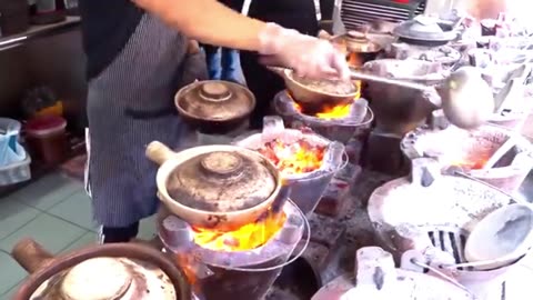 Claypot Sausage Rice, Grilled Chicken