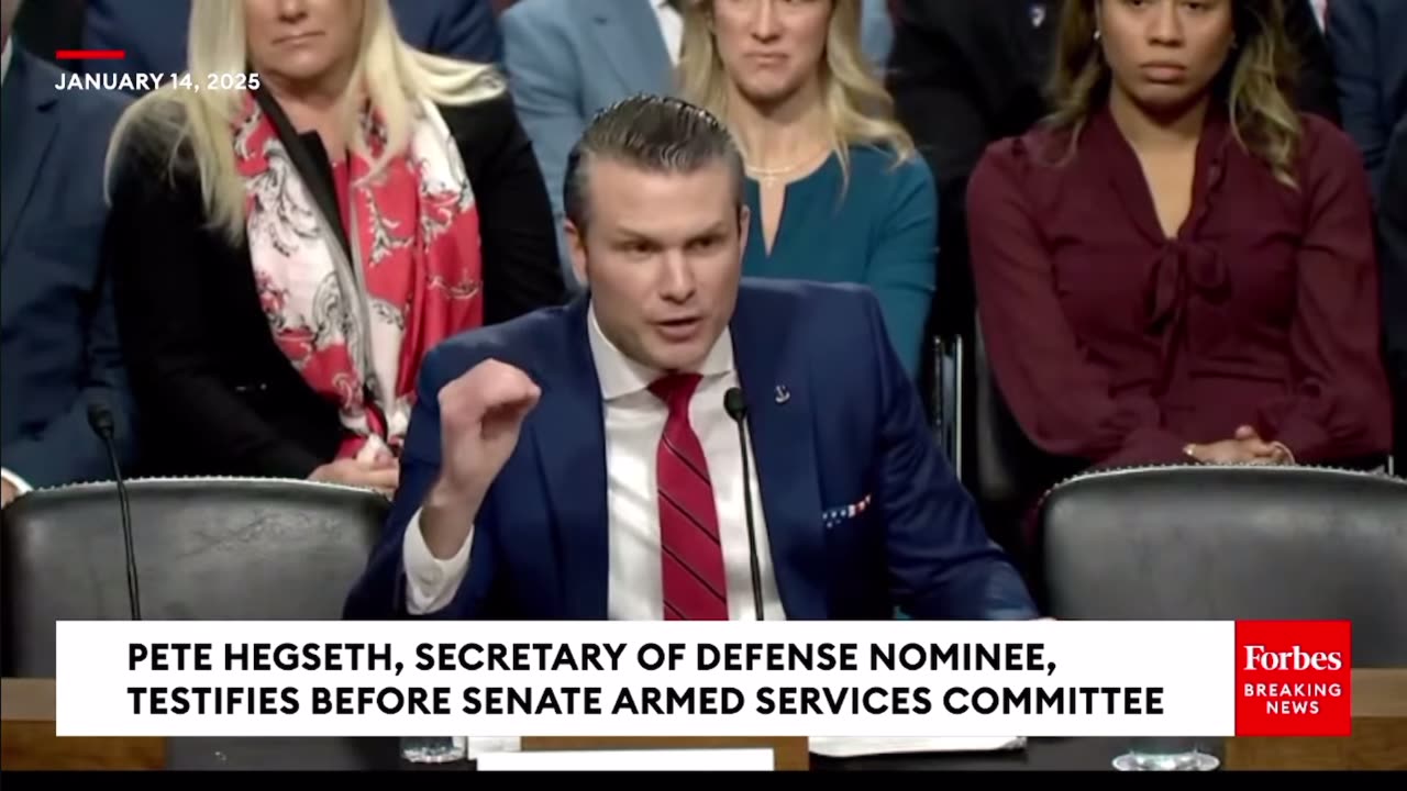 Pete Hegseth opening remarks for position of US Defense Secretary