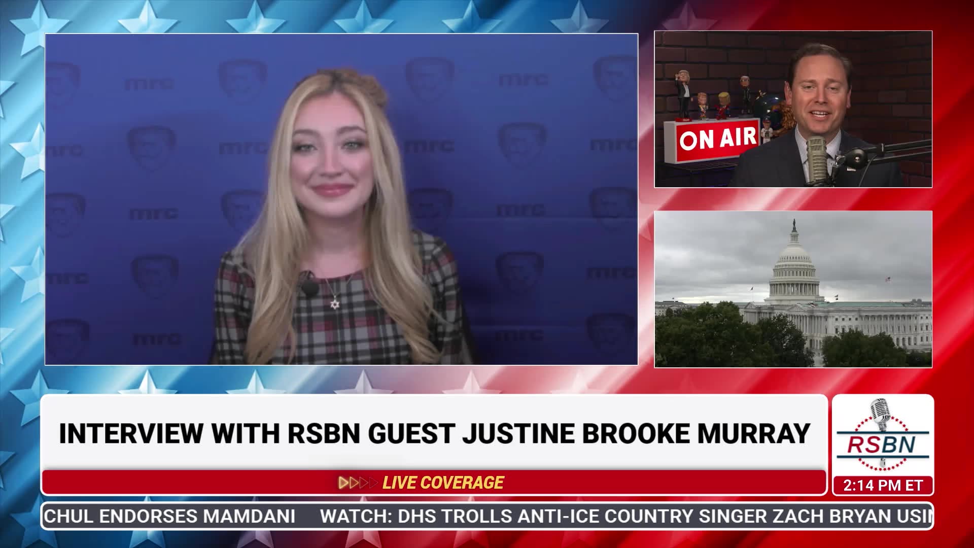 WATCH: RSBN Interviews Host of MRCTV Justine Brooke Murray - 10/8/25