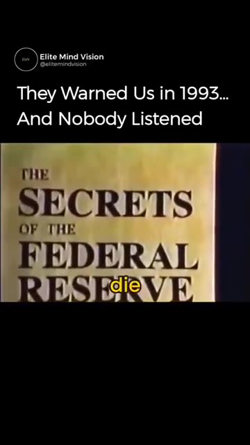 THEY WARNED US IN 1993 AND NOBODY LISTENED