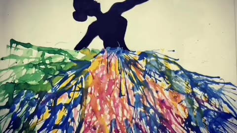 Blow painting