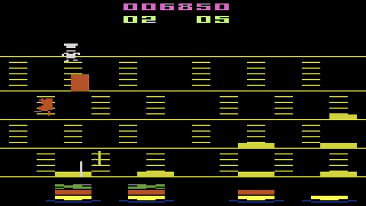 Atari 2600 longplay 044 Burgertime
