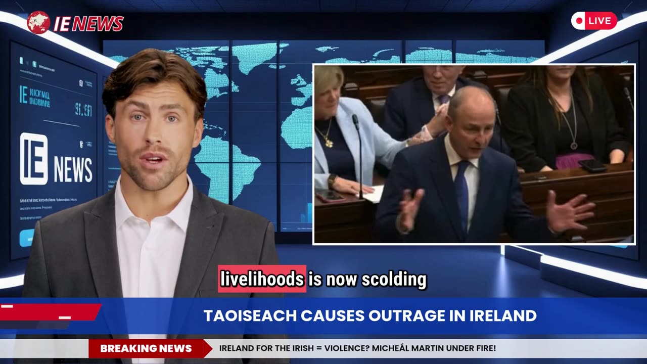 IRELAND FOR THE IRISH = VIOLENCE MICHEÁL MARTIN UNDER FIRE