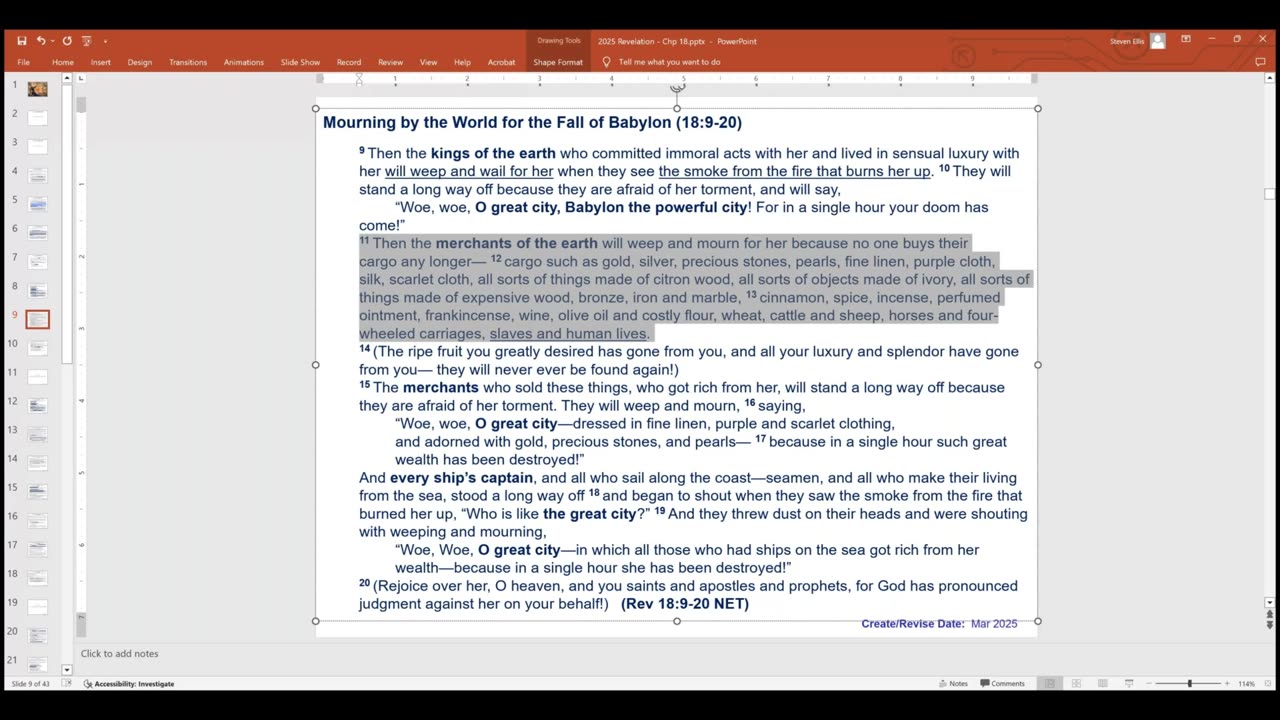 Revelation 18 – Part 2