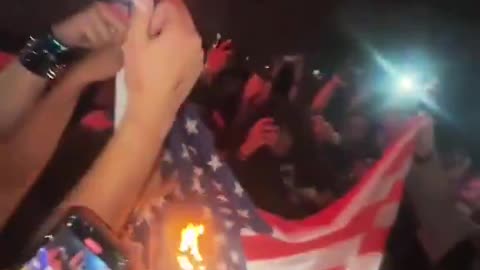 Mexicans burning the USA flag and shouting “Viva Mexico” if they hate the