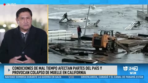 Malas condiciones climáticas provocan el colapso de un muelle en California: lo que se sabe