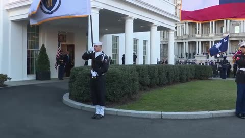 President Trump Greets the Prime Minister of the State of Israel