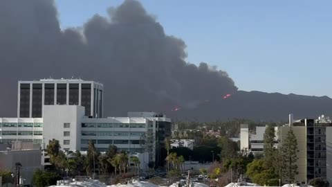 Fire in Palisades, Santa Monica, California