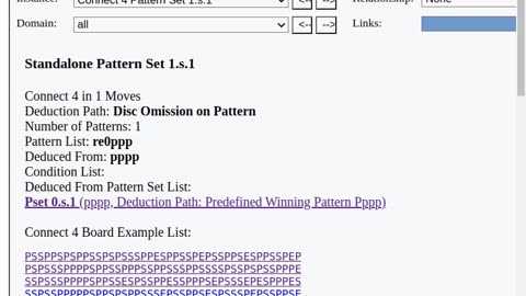 Standalone Pattern Set 1.s.1 in Connect 4 - Pattern Deduction HI, Human Intelligence