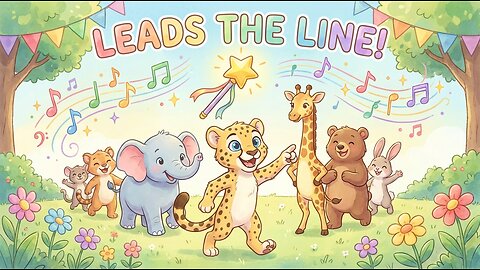 Dash Cheetah Leads the Line 🐆✨ | Kids Song About Leadership & Taking Turns