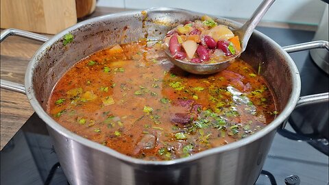 The Most Unusually Delicious Soup with Red Beans and Ribs! Tasty Bean Soup Recipe!