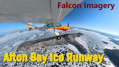 Landing at Alton Bay Ice Runway