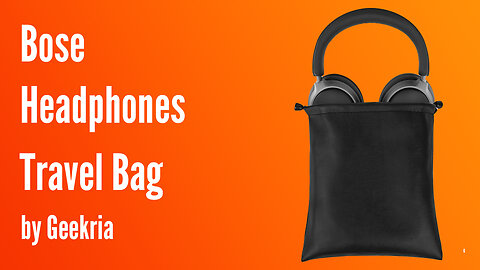 Bose Over-Ear Headphones Travel Bag, Soft Shell Headset Carrying Bag | Geekria