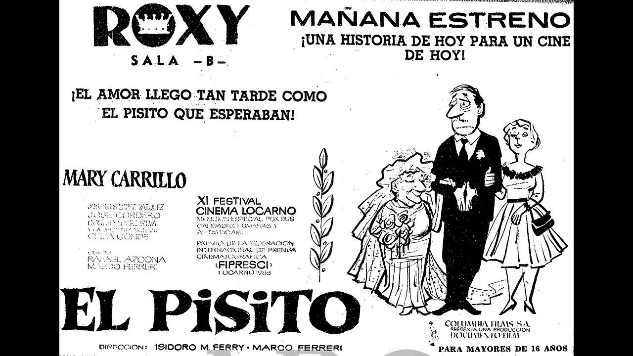 El pisito (1958) - Marco Ferreri - José Luis López Vázquez - Comedia negra - Drama