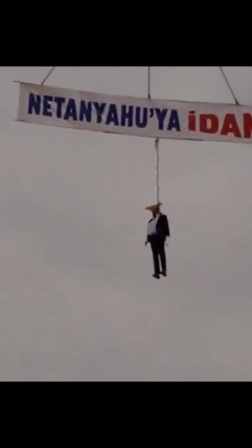 'Ejecutan' efigie de Netanyahu