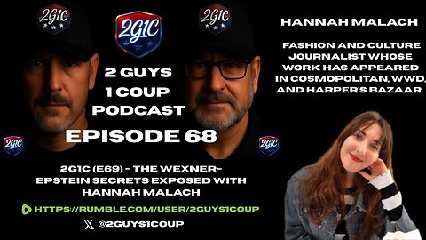 2G1C (E69) – The Wexner–Epstein Secrets Exposed with Hannah Malach