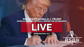 LIVE: President Trump Signs H.R. 5371 to Officially Reopen the Government - 11/12/25