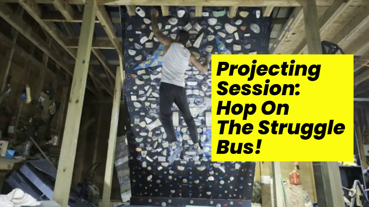 Hard Projecting Session On My Home Climbing Wall