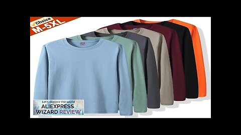 Good Quality 4XL 5XL Plus Size T-Shirts Men Long Sleeves Cotton Tops Review