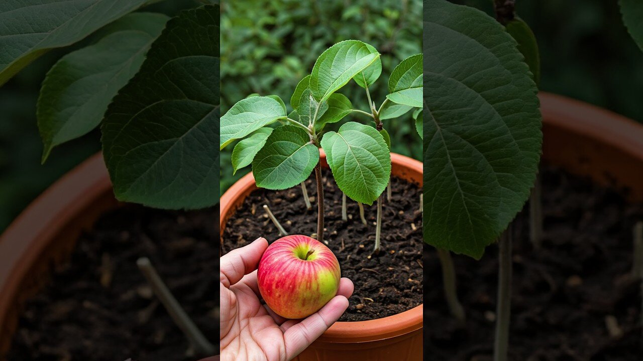 🍎How to grow apple tree from seeds at home🌱