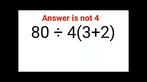 The Viral Math Dilemma: Solving 80÷4(3+2) | Ukraine Math Test #math #perc #ukraine #PSNExperiment