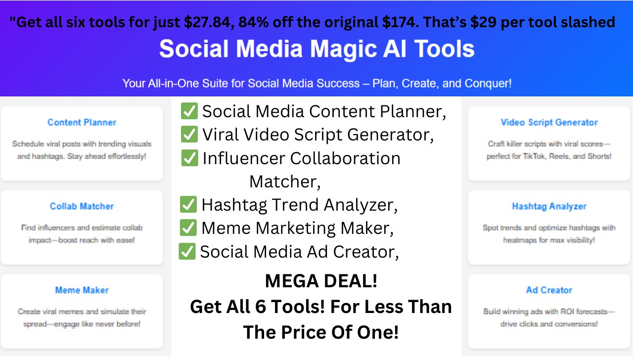🚀 Unlock 6 POWERFUL AI Tools for Social Media Success! 🔥