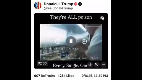 Trump Just Truthed This Video On Vaccines; They’re All Poison!