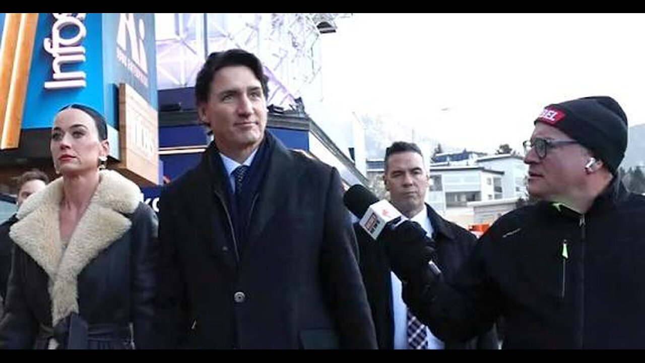 WEF Davos Canada Trudeau and Katy Perry