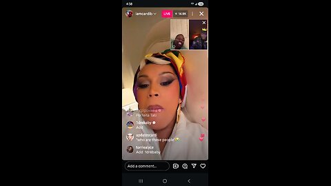 DreBaby had his chat to spam cardi b Instagram