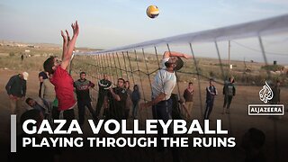 Volleyball sparks joy and hope for Palestinians amid the ruins of war‑torn Gaza