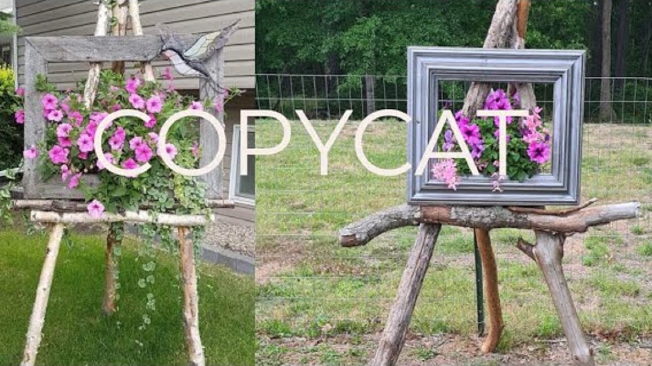 Yard ART Garden Easel Decor - Plant Stand How To - Tutorial - Copycat