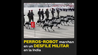 El Ejército de la India muestra perros-robot en desfile militar