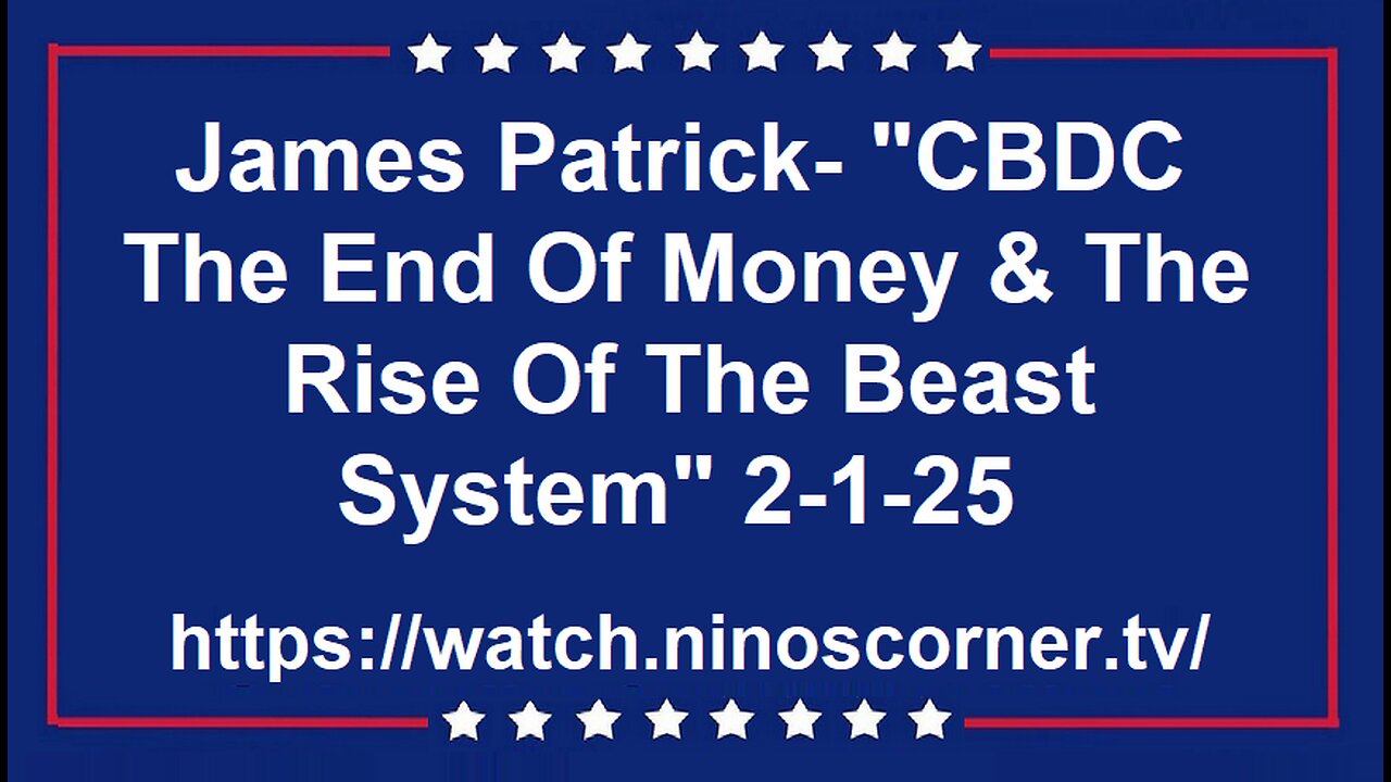 Sorry Folks I wasn't sure if the audio was on! James Patrick on Digital $$