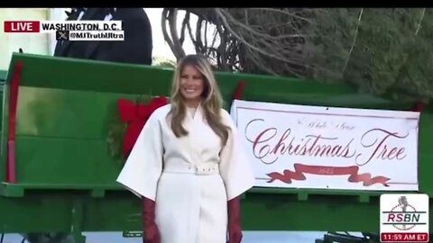 The Beautiful & Elegant 1st Lady, Melania Trump Receives the White House Christmas Tree