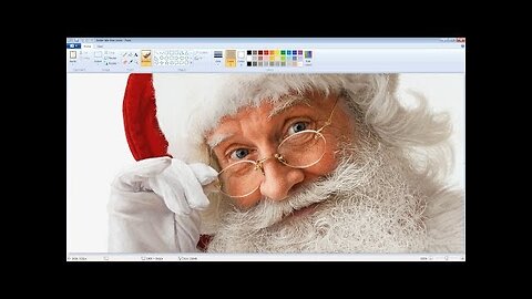 Unbelievably Realistic Microsoft Paint Art - Santa Claus Speed Painting Time Lapse