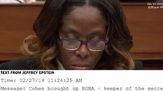 Plaskett was texting Epstein at the hearing? Thurday, Plaskett's chief of staff said she couldn't confirm her texting w/ him