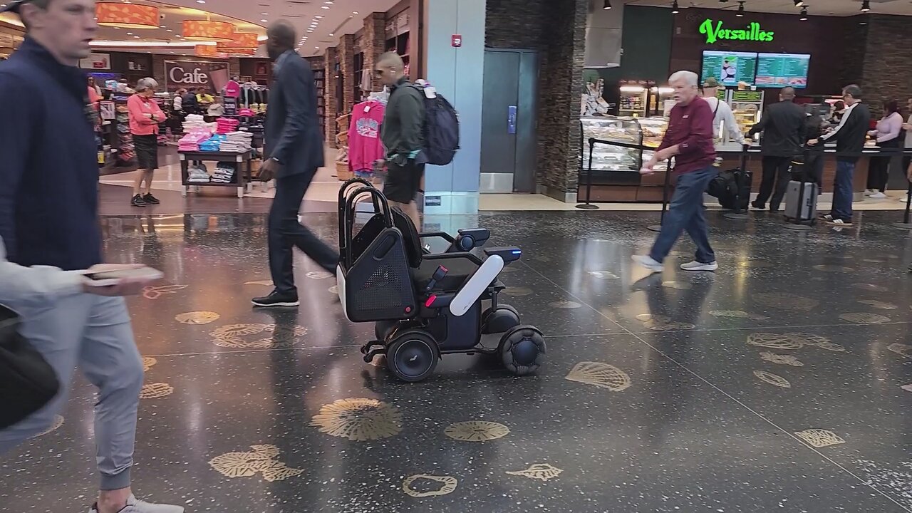 Wheelchair robots at Miami Int'l Airport