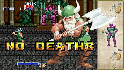 Golden Axe (Sega Genesis) Longplay - 1 Life (4K 60fps) Custom Borders