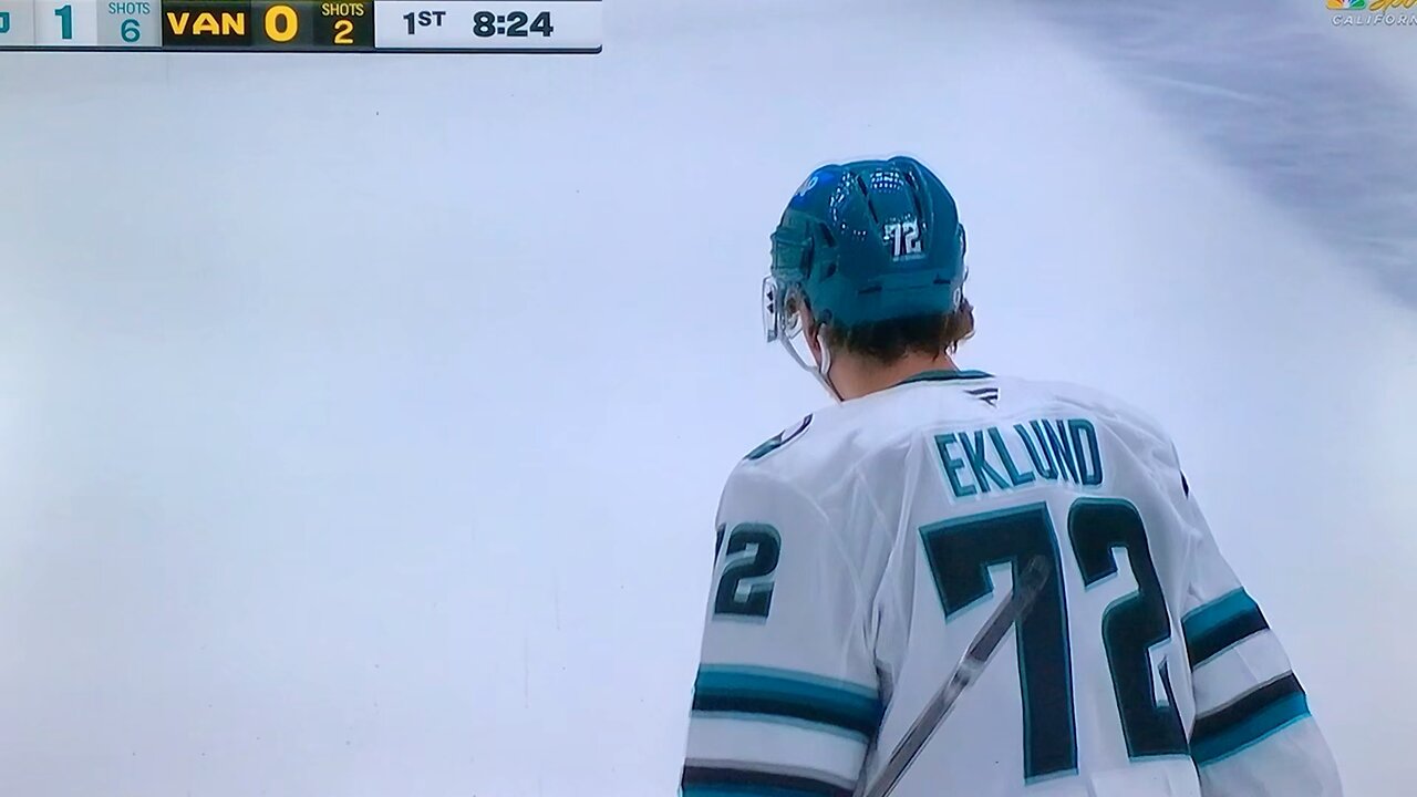 Sharks LW #72 William Eklund PP🥅(7)🏒Slap-Shot Goal