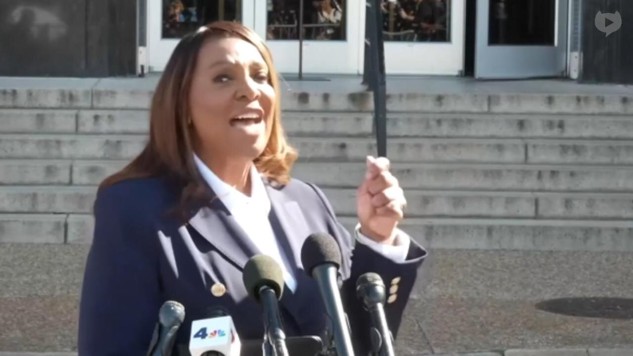 After pleading not guilty, still arrogant, NYC AG Letitia James outside lying & trying to rally her few fans ~ by disclosetv 10.24.25