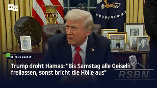 Trump droht Hamas: "Bis Samstag alle Geiseln freilassen, sonst bricht die Hölle aus"