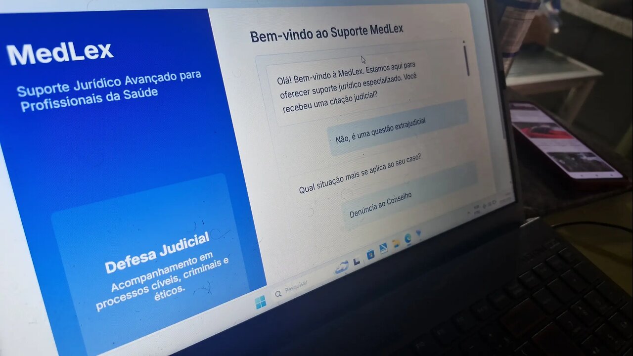 Criação de uma plataforma de Consultoria Jurídica pra atendimento de Professionais da área da Saúde.