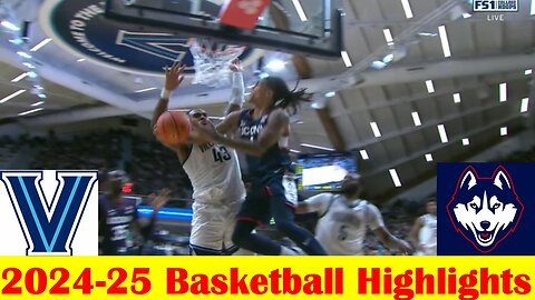 #9 UConn vs Villanova Basketball Game Highlights 1 8 2025