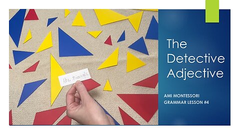 The Detective Adjective: Lesson 4 From the Function of Words Series (AMI Montessori Grammar)