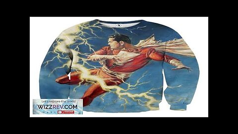 Flying Captain Marvel Shazam DC Comics Lightning Blue Chic Sweatshirt Review