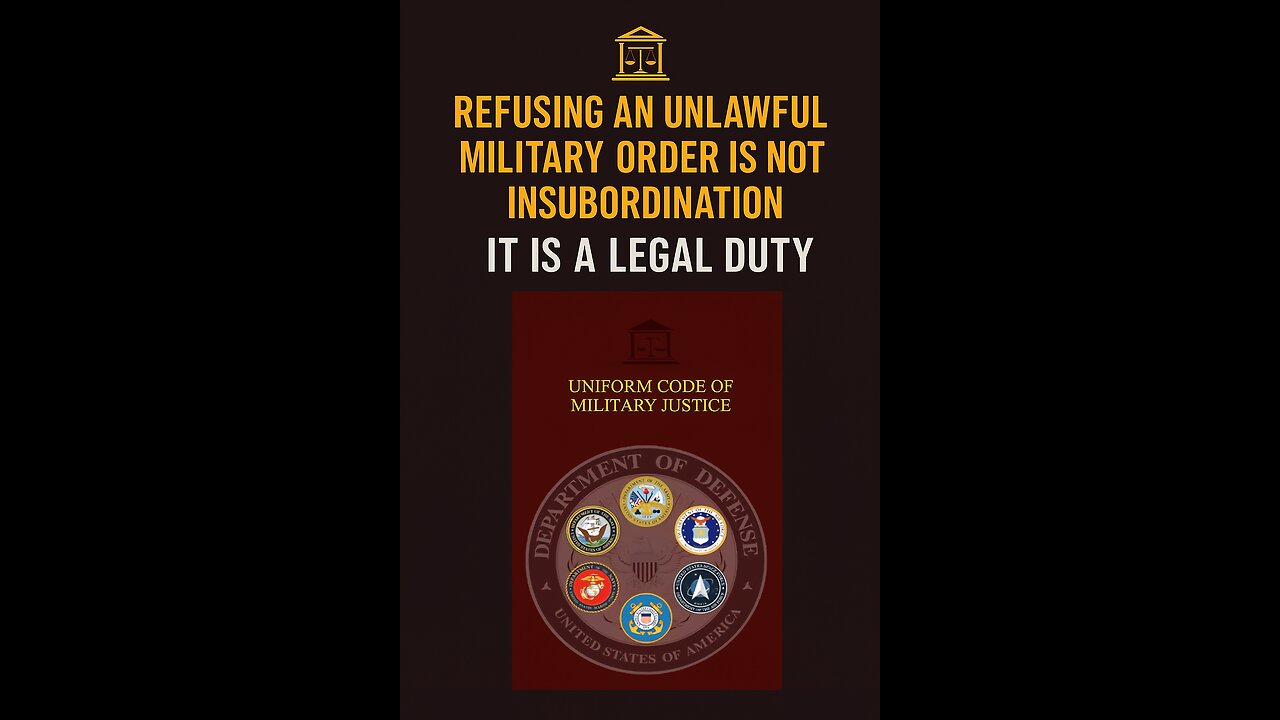 A Duty to Disobey Unlawful Orders
