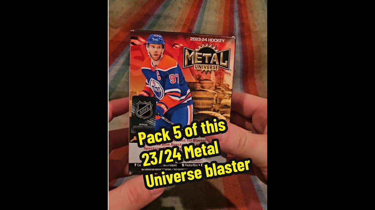 Pack 5 of a 2023-24 Metal Universe blaster