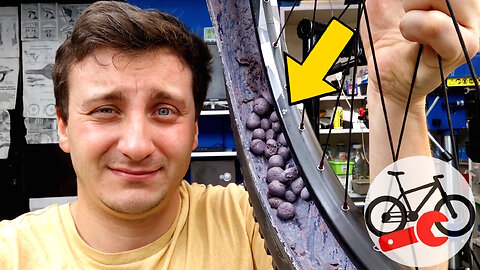 My bike is making strange noises. How do I remove sealant from a tubeless bike tire?