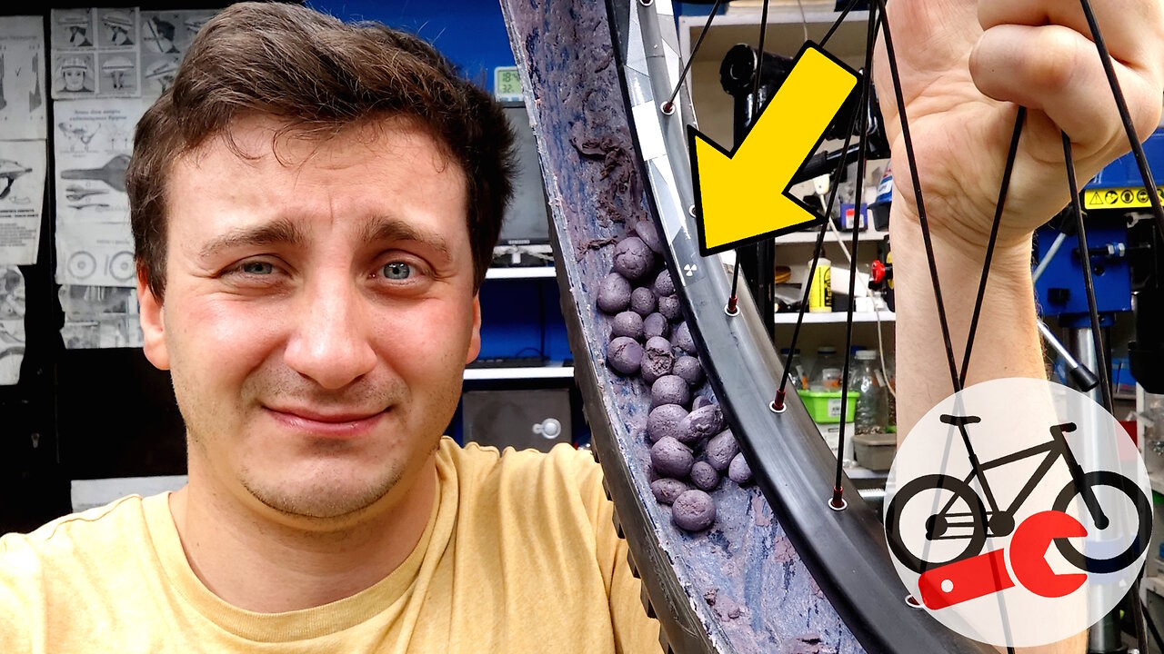 My bike is making strange noises. How do I remove sealant from a tubeless bike tire?